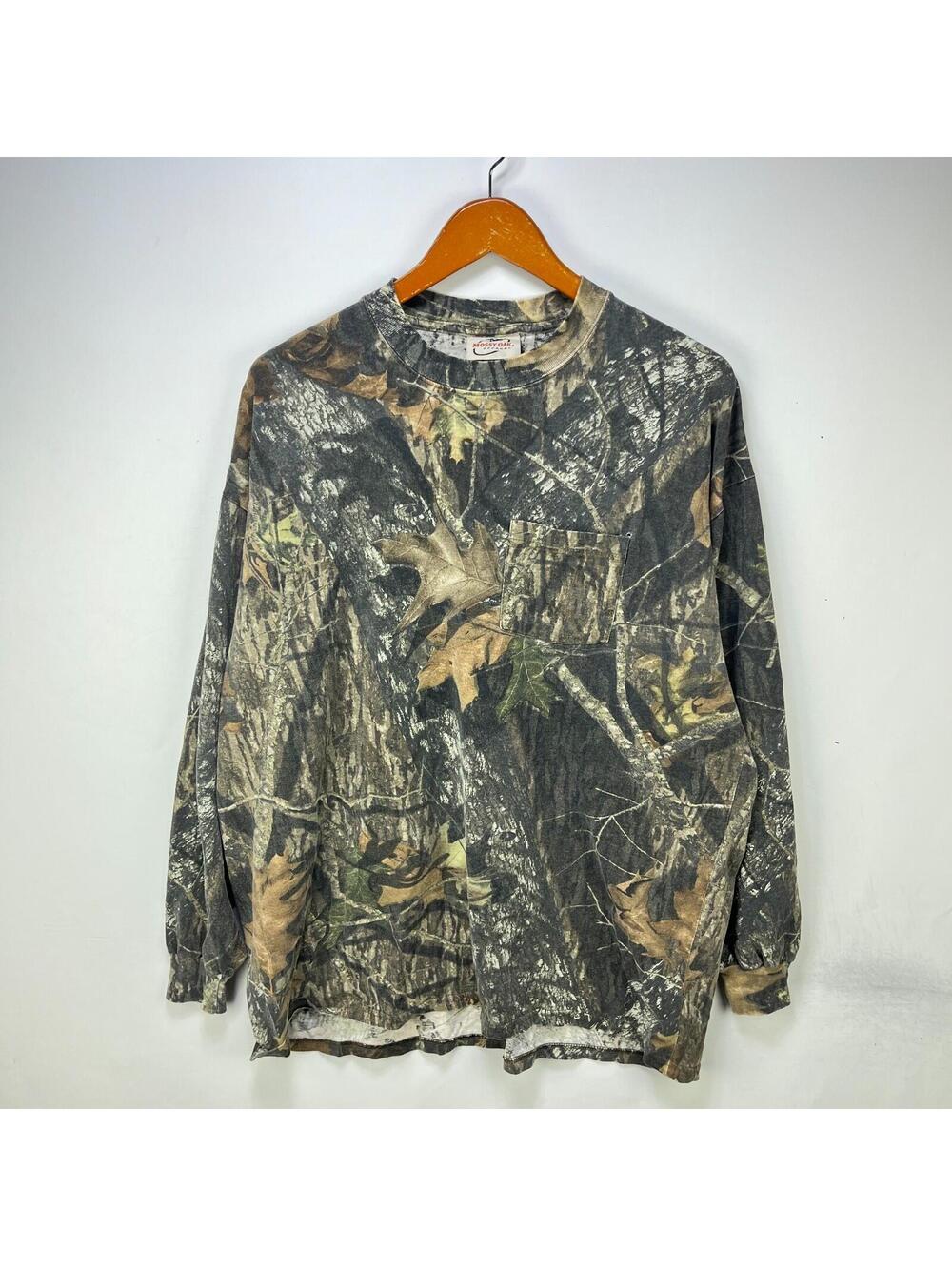Vintage Tree Mossy Oak Camo Pocket Hunting Shirt 2xl